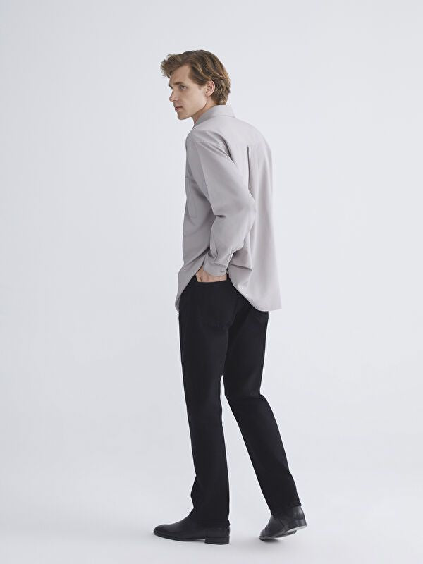 Moudda LC Waikiki - Pantalon basique en jean couleur Rodeo noir pour hommes - Tunisie 1