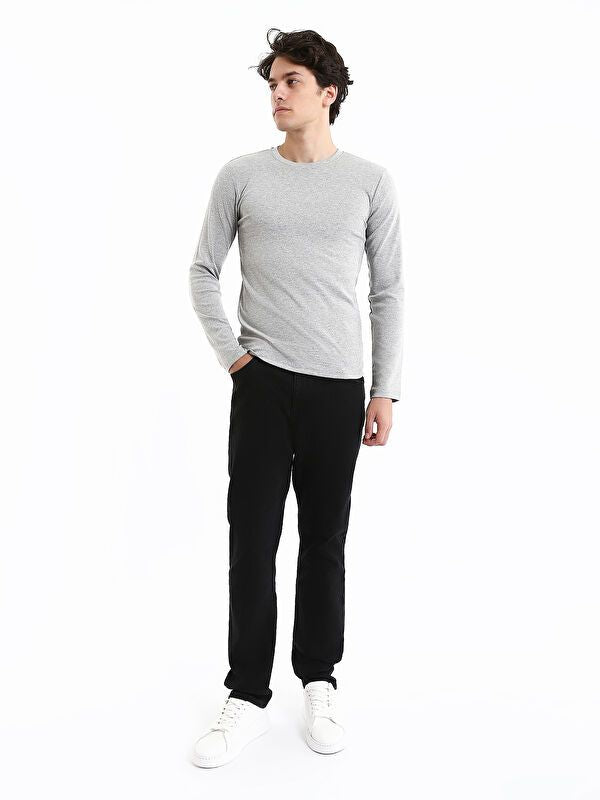 Moudda LC Waikiki - Sweatshirt jersey basique Homme Mélange de gris - Tunisie 2