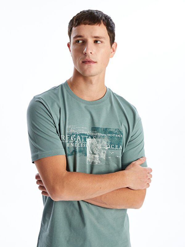 Moudda LC Waikiki - T-shirt imprimé manches courtes en jersey pour Homme - Tunisie 2