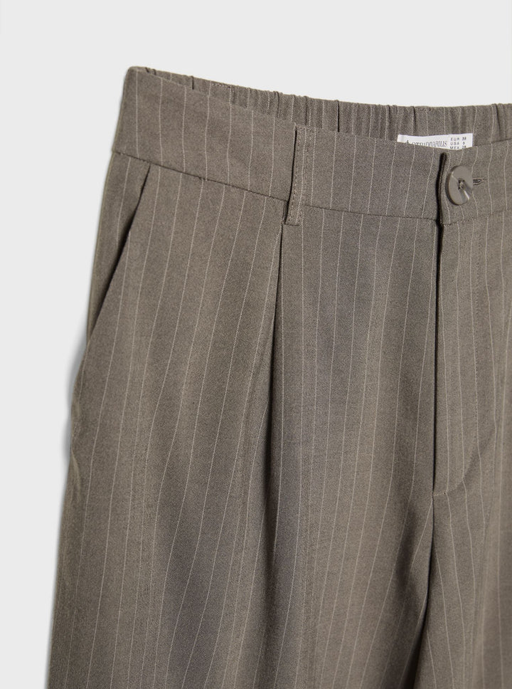 Moudda STRADIVARIUS - Pantalon Large Gris Foncé Longueur Complète - Tunisie 1
