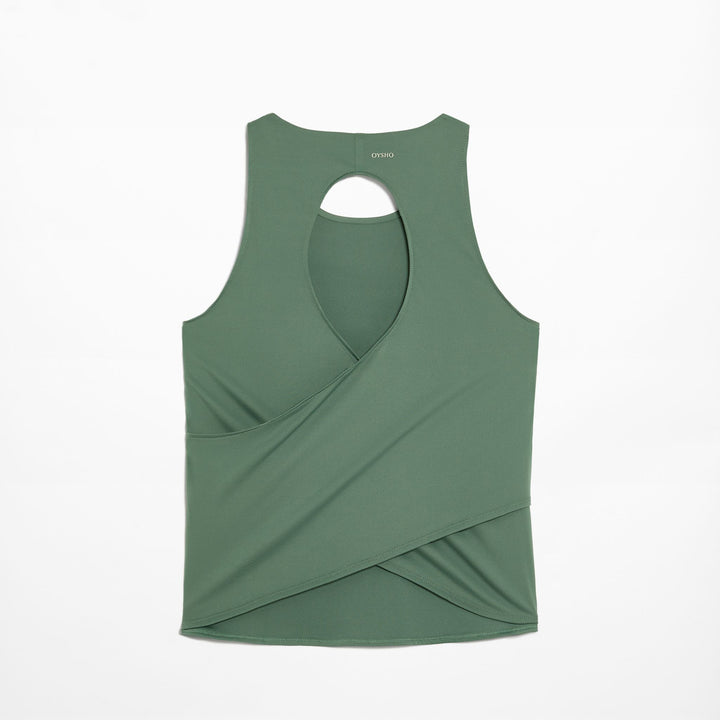 Moudda Oysho - T-Shirt Demi-Manches Dos Croisé - Tunisie 4