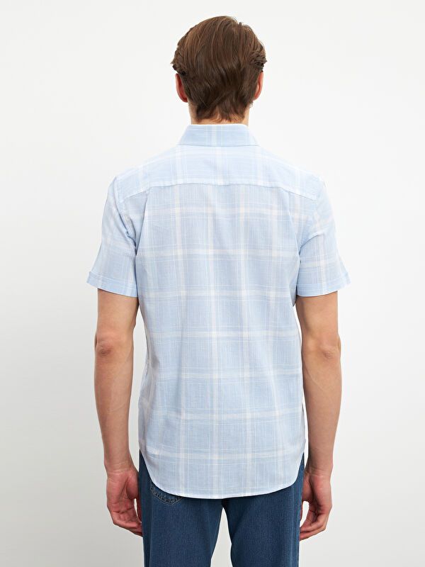 Moudda LC Waikiki - Chemise à carreaux manches courtes en tissu tissé pour Homme - Tunisie 3