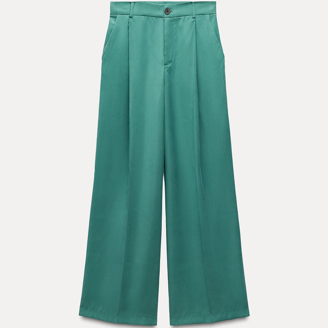 Moudda ZARA - Pantalon fluide taille haute pli devant - Tunisie 1