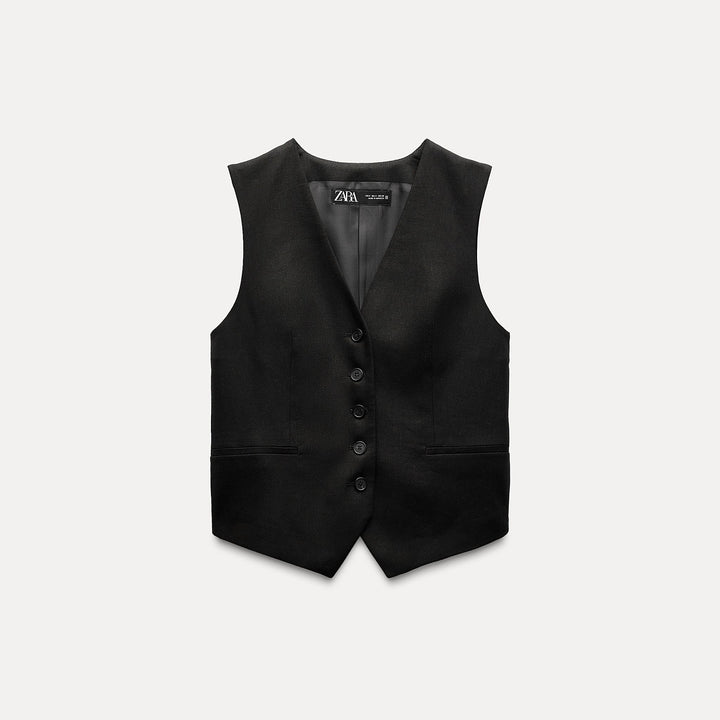 Moudda ZARA - Gilet tailleur lin (Ensemble) - Tunisie 1