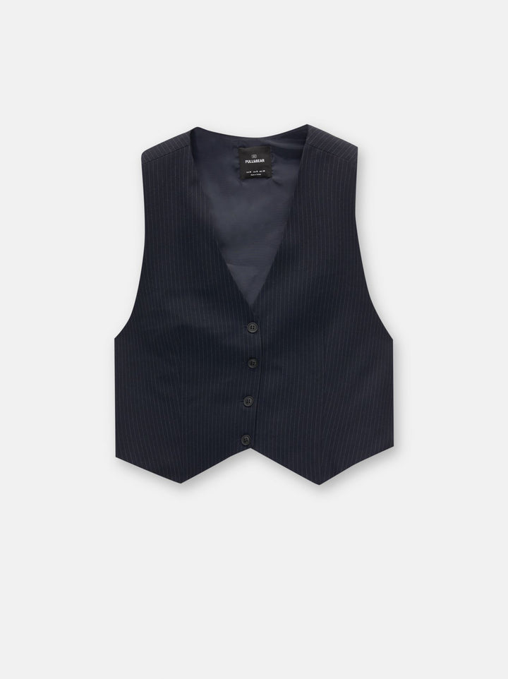 Moudda PULL & BEAR - Gilet Rayure Diplomatique Détail Boutons - Tunisie 1