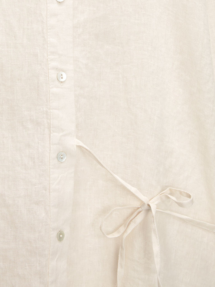 Moudda PULL & BEAR - Chemise Rustique Nœud Latéral 100% Lin - Tunisie 1