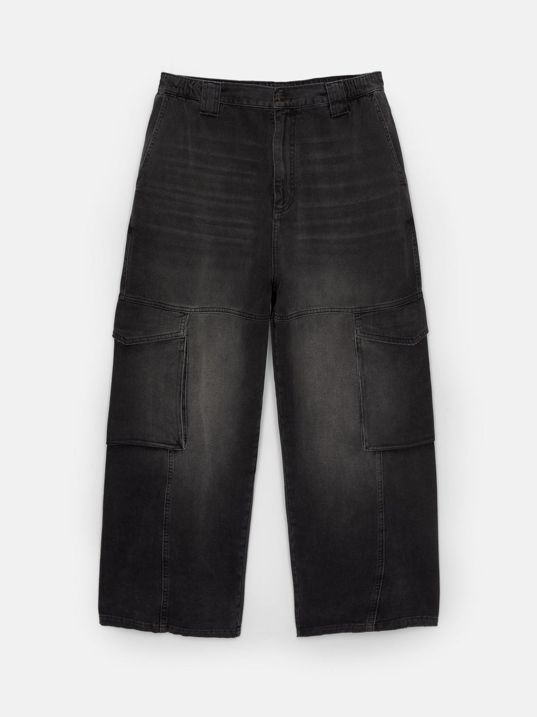 Moudda PULL & BEAR - Pantalon Denim Cargo Superbaggy Ceinture Élastique - Tunisie 3