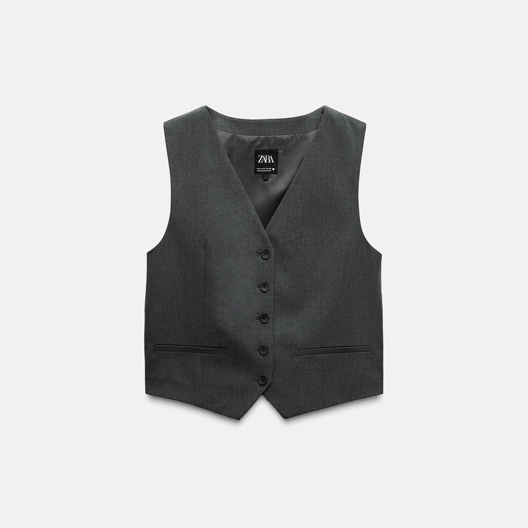 Moudda ZARA - Gilet homme en laine fine, bande au dos – ensemble - Tunisie 1