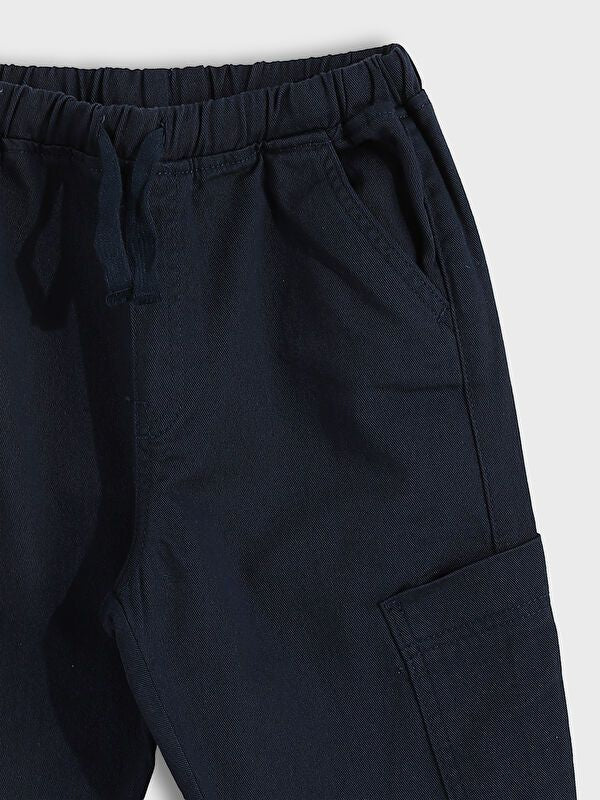 Moudda LC Waikiki - Pantalon tissé épais basique Garçon Bleu marine foncé - Tunisie 4