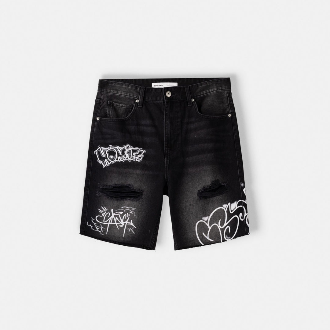 Moudda BERSHKA - Short en Jean Imprimé - Tunisie 1