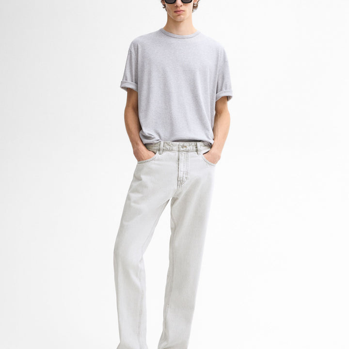 Moudda Massimo Dutti - Pantalon jean gris clair relaxed - Tunisie 8
