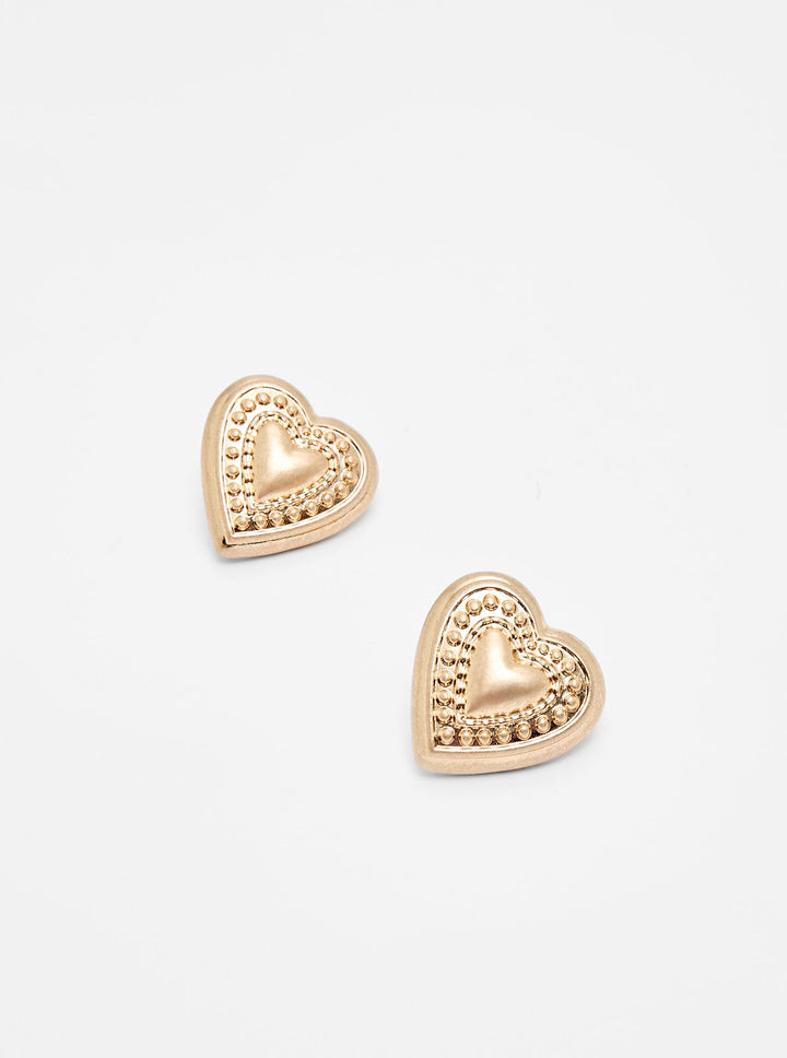 Moudda STRADIVARIUS - Boucle d'Oreille Cœur Gravé - Tunisie 5