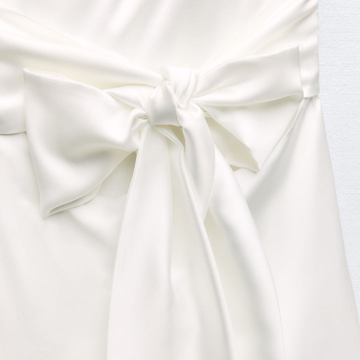 Moudda ZARA - Robe courte satin bustier, nœud dos - Tunisie 3