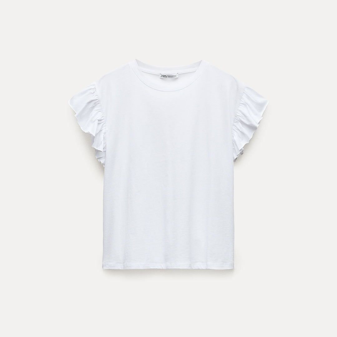 Moudda ZARA - T-shirt volants en coton standard - Tunisie 1