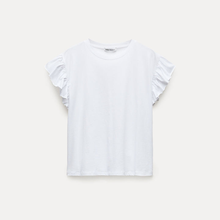 Moudda ZARA - T-shirt volants en coton standard - Tunisie 1