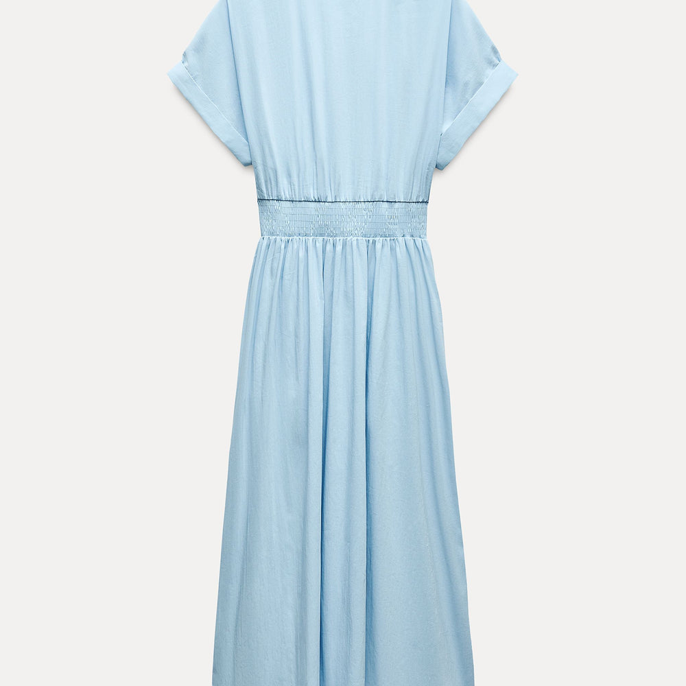 Moudda ZARA - Robe mi-longue chemise croisée élastique - Tunisie 2
