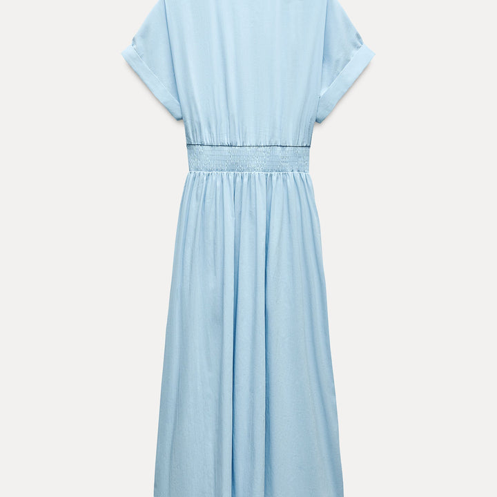 Moudda ZARA - Robe mi-longue chemise croisée élastique - Tunisie 2