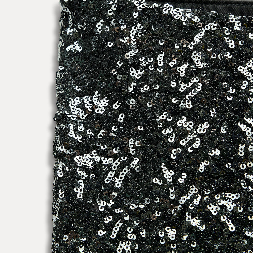 Moudda ZARA - Argent foncé – legging fantaisie pailleté évasé - Tunisie 3