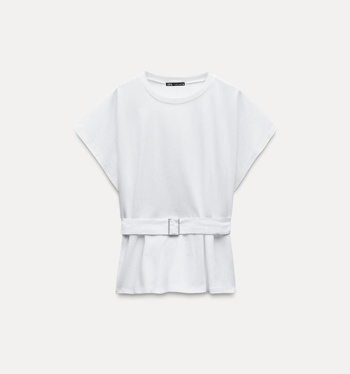 Moudda ZARA - Top en Coton avec Ceinture à Boucle - Tunisie 4