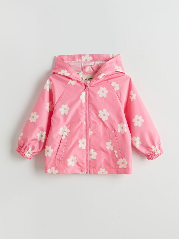 Moudda LC Waikiki - Manteau synthétique léger Fille Imprimé rose clair - Tunisie 1