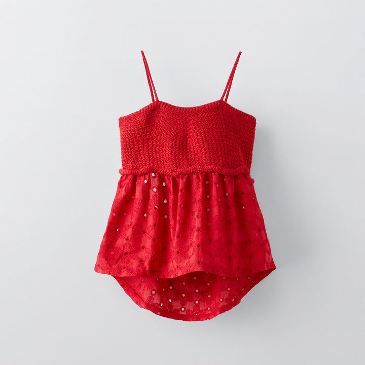 Moudda ZARA - T-shirt combiné crochet et broderie - Tunisie 1