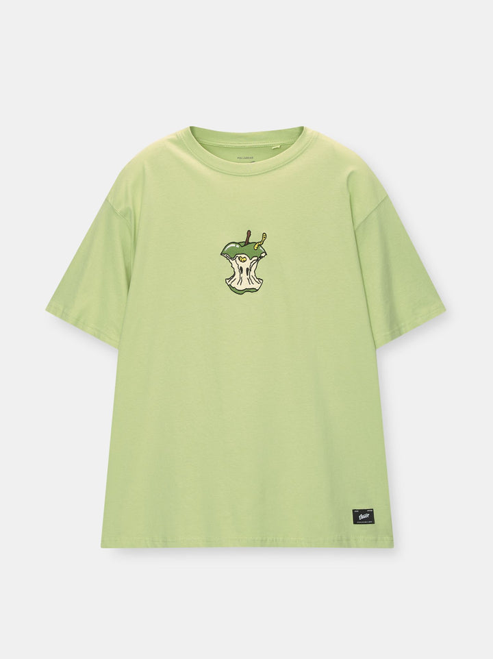 Moudda PULL & BEAR - T-Shirt Demi-Manches Lima Brodé Apple - Tunisie 2
