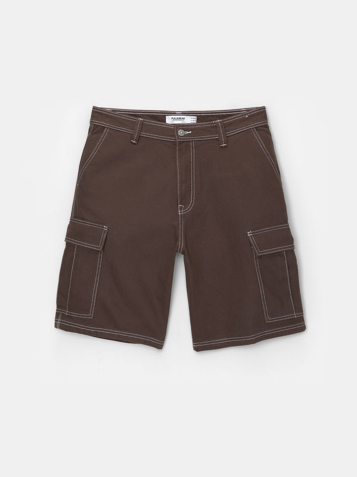 Moudda PULL & BEAR - Bermuda Cargo Coutures Contrastées - Tunisie 4