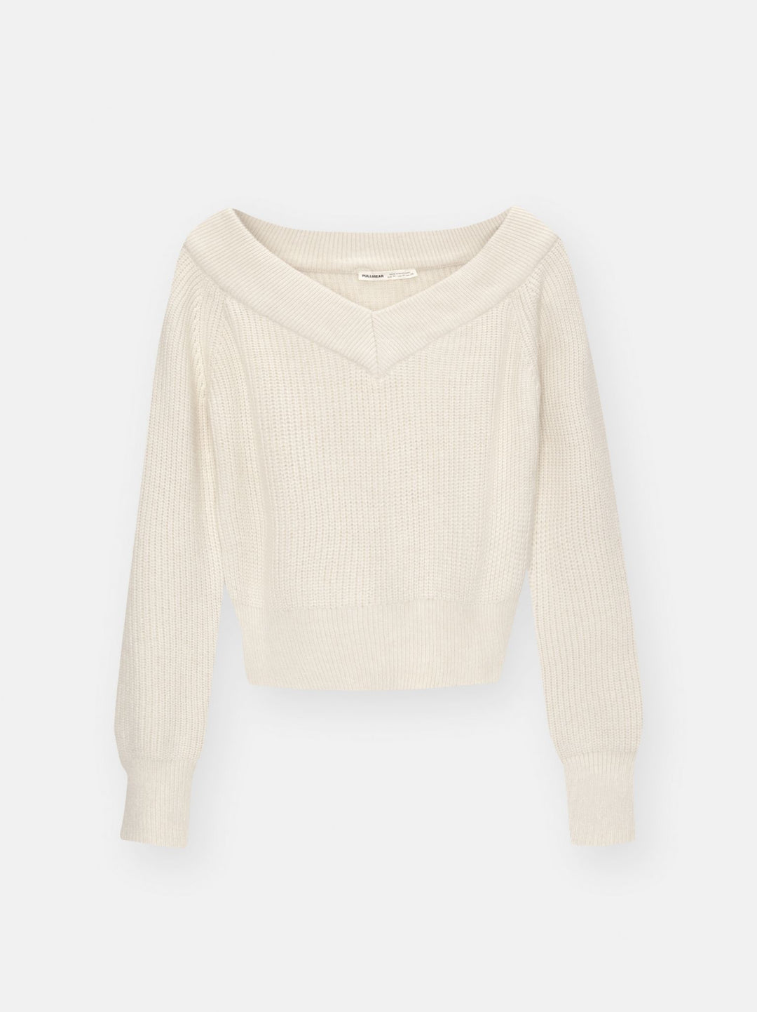 Moudda PULL & BEAR - Pull Crop Perlé Bardot Col V Double Way - Tunisie 1