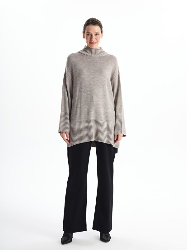 Moudda LC Waikiki - Pull épais en tricot couleur Vison clair pour femmes - Tunisie 2