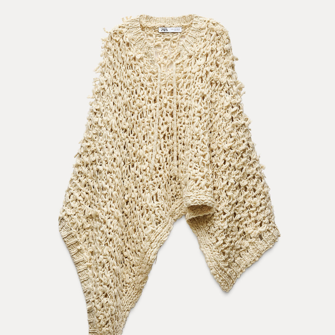 Moudda ZARA - Poncho tricot boucle capsule - Tunisie 2
