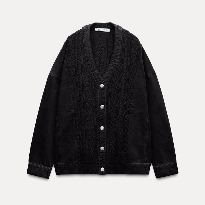 Moudda ZARA - Veste combinée maille - jean - Tunisie 1