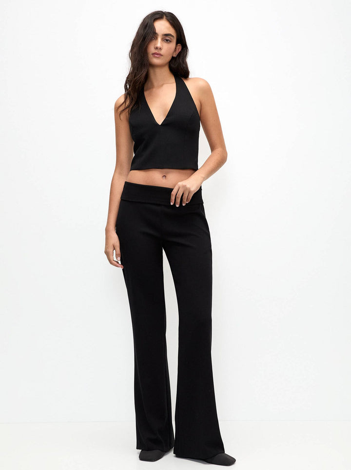Moudda PULL & BEAR - Pantalon Flare Ceinture Revers Renewcell - Tunisie 4