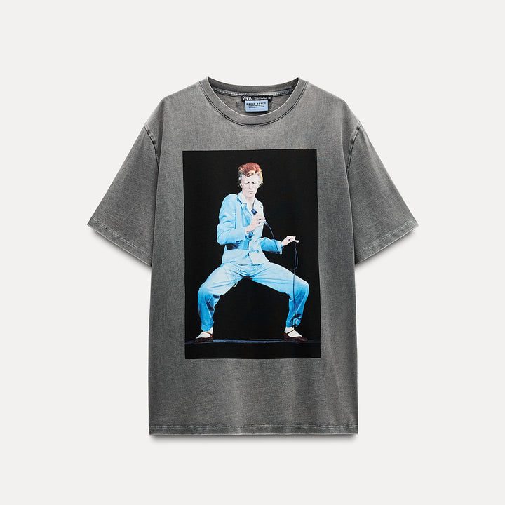 Moudda ZARA - T-shirt David Bowie Délavé - Tunisie 1