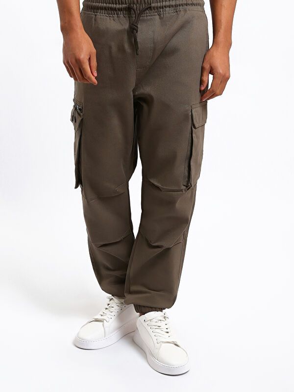 Moudda LC Waikiki - Pantalon cargo en tissu couleur Marron clair pour hommes - Tunisie 2