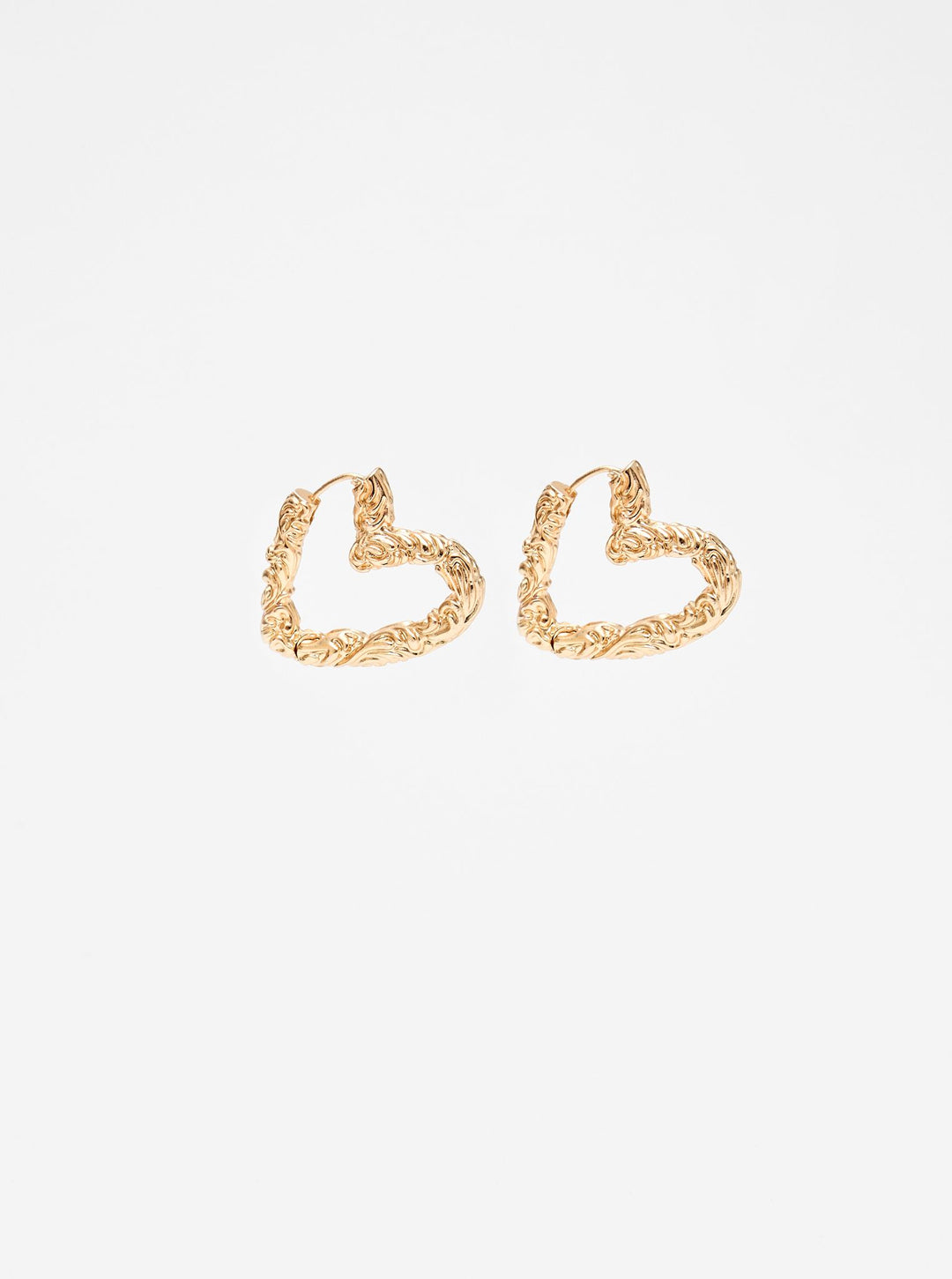 Moudda STRADIVARIUS - Boucle d'Oreille Cœur Texturé - Tunisie 1