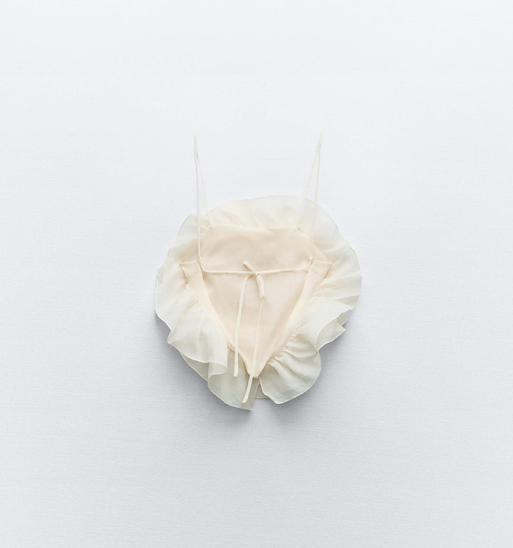 Moudda ZARA - Top grande fleur organza dos nu - Tunisie 1