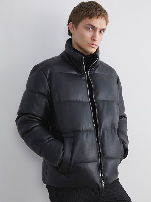 Moudda LC Waikiki - Manteau d'hiver en similicuir pour Homme - Tunisie 1