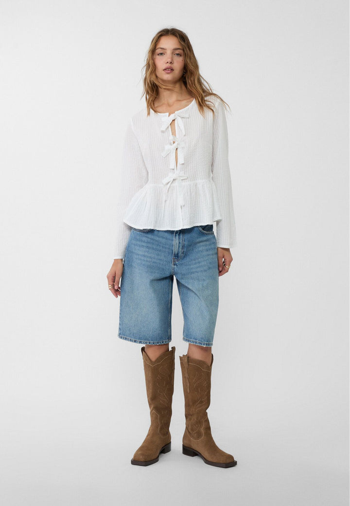 Moudda STRADIVARIUS - Blouse à Rayures avec Nœuds - Tunisie 3