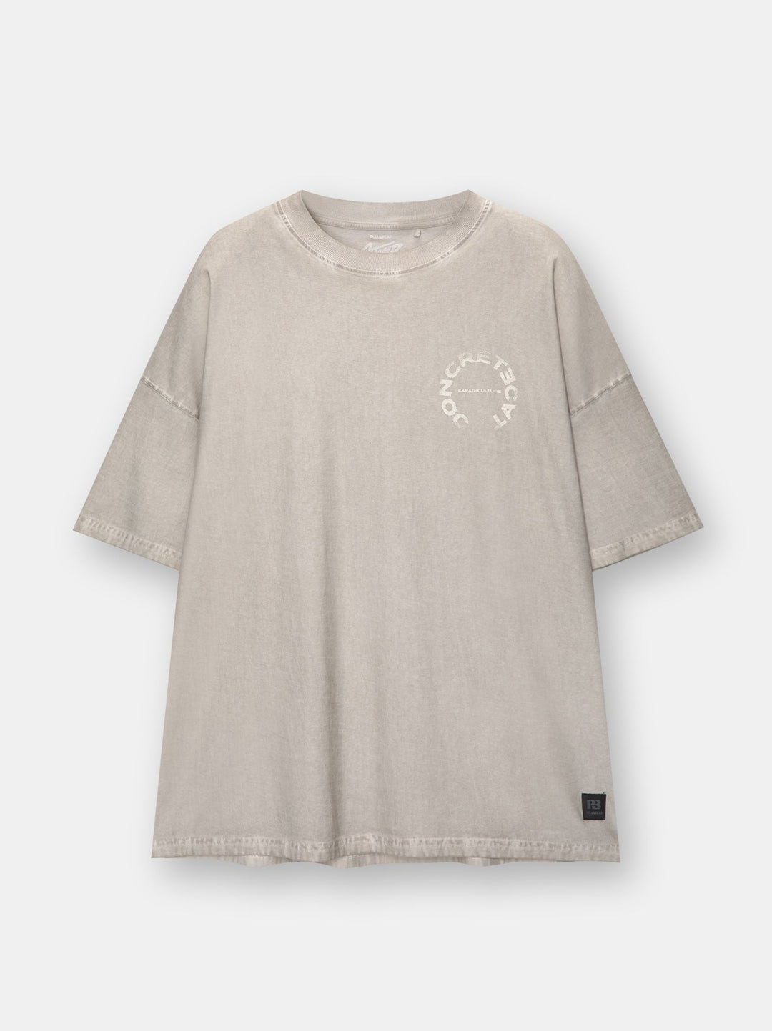 Moudda PULL & BEAR - T-Shirt Demi-Manches Col Léopard Beige Lavé - Tunisie 1