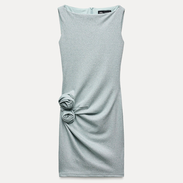 Moudda ZARA - Robe courte brillante, manches courtes, volants - Tunisie 1