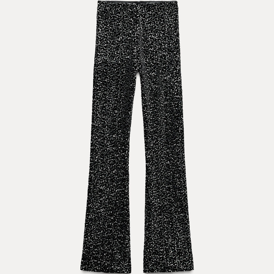 Moudda ZARA - Legging velours pailleté évasé - Tunisie 1