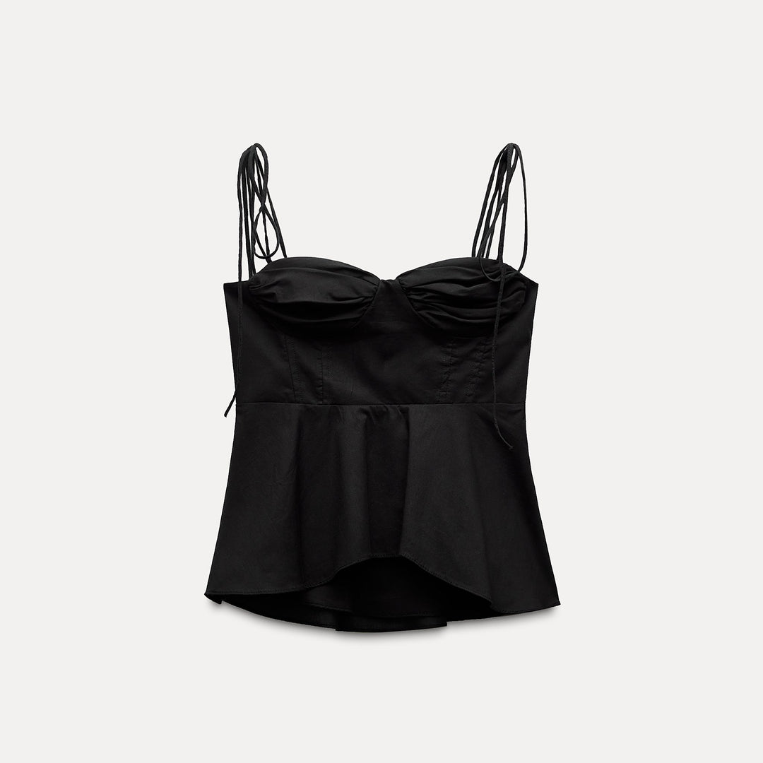 Moudda ZARA - Top bustier volants coton voile - Tunisie 1