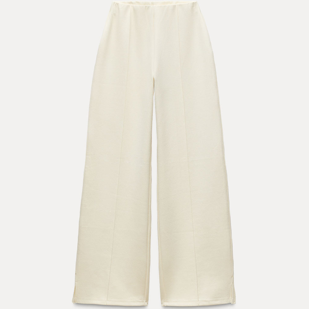 Moudda ZARA - Pantalon large maille interlock, nervure centrale - Tunisie 2
