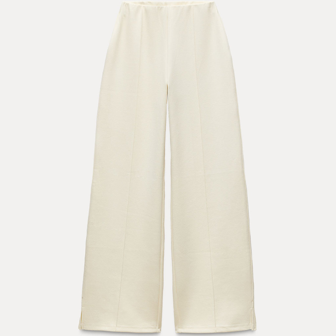 Moudda ZARA - Pantalon large maille interlock, nervure centrale - Tunisie 2