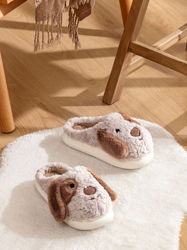 Moudda LC Waikiki - Pantoufles maison Femme Beige - Tunisie 1
