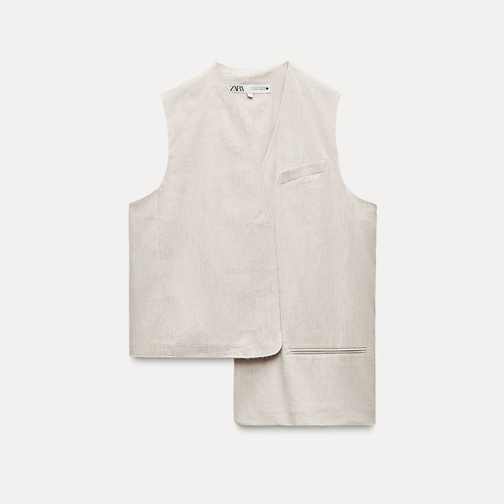 Moudda ZARA - Combinaison 500 gilet asymétrique rayé - Tunisie 1