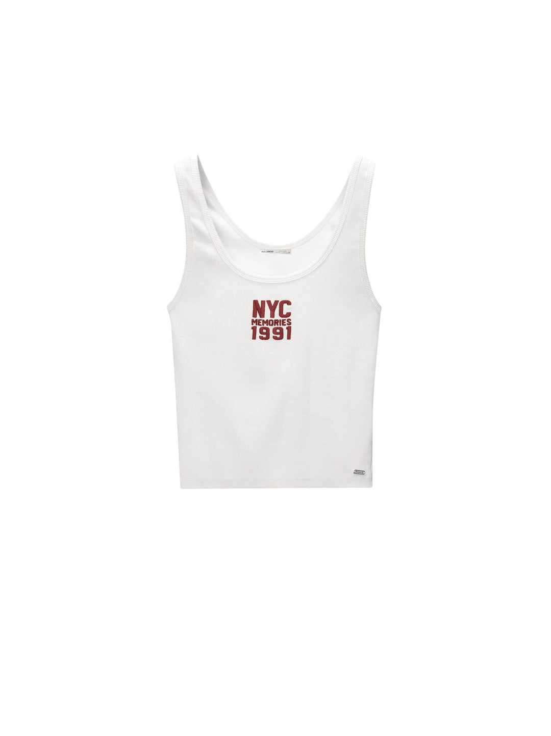 Moudda PULL & BEAR - Top Pacific Brodé Villes Blanc - Tunisie 5