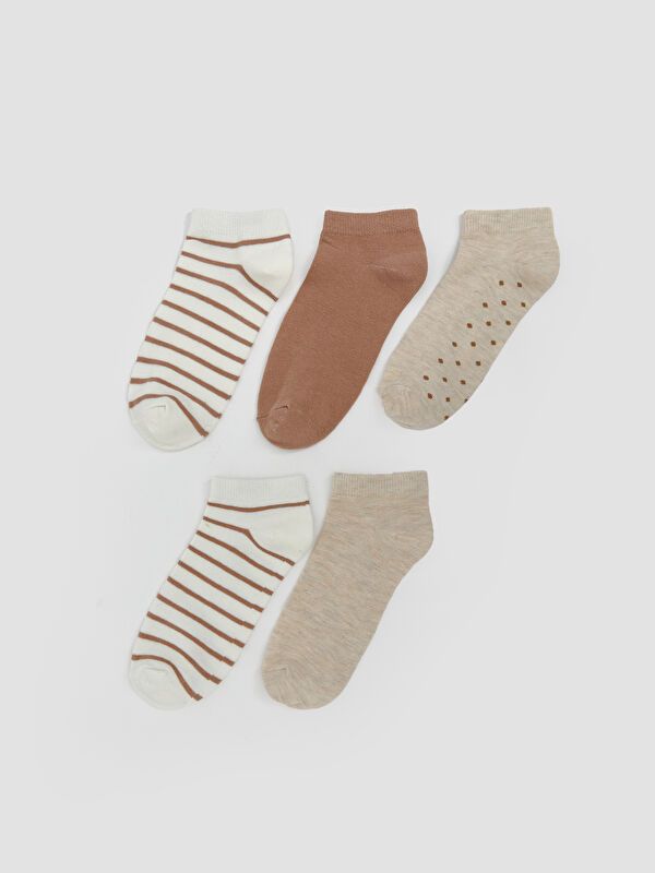 Moudda LC Waikiki - Chaussettes pour sneakers Femme Ecru - Tunisie 1