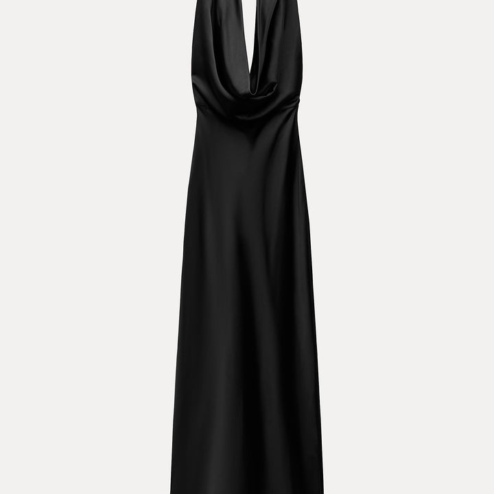Moudda ZARA - Robe mi-longue satin bustier, drapée, dos dénudé - Tunisie 2