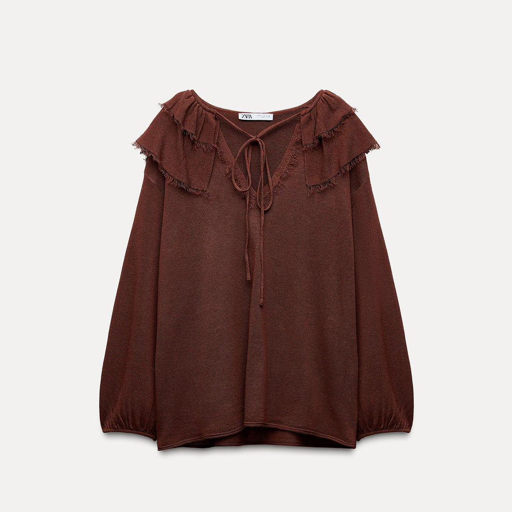 Moudda ZARA - Chemise col volants tencel/lin - Tunisie 2